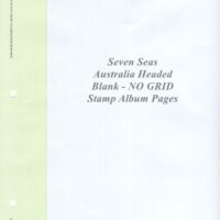 Seven Seas NO Grid Aust Headed Blank Stamp Album Pages